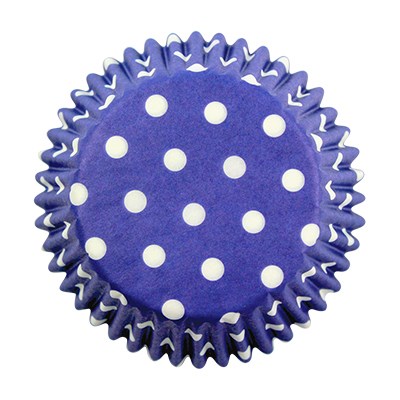 Cápsulas de Papel de Lunares Azules para Hornear Cupcakes, Tamaño Estándar, Paquete de 60