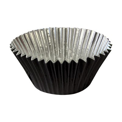 Cápsulas de Lámina Negra para Cupcakes, Tamaño Estándar con Relleno Profundo, Paquete de 30