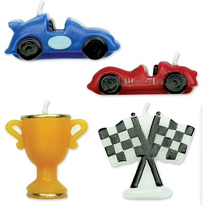 Velas de Carreras de Coche, Juego de 4