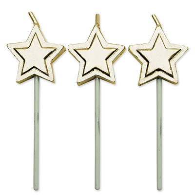 Velas de Estrellas Doradas, Juego de 8