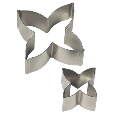 Cortadores de Pétalo de Flor de Daphne de Acero Inoxidable, Set de 2