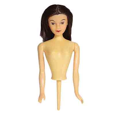 Figura de Muñeca de Pelo Castaño