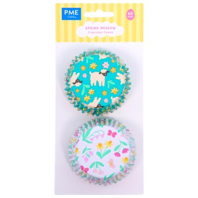 Pascua Cápsulas para Cupcakes forradas de Aluminio - Prado de Primavera, Set de 60
