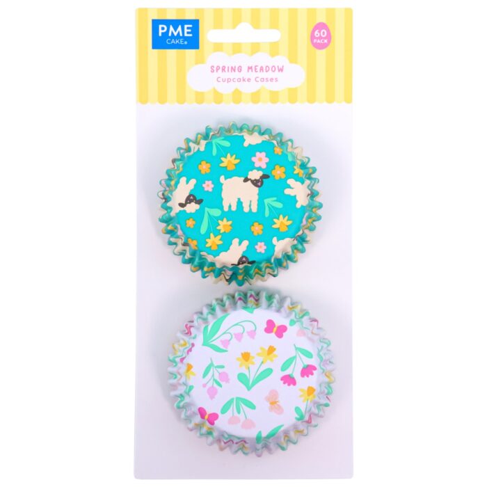 Pascua Cápsulas para Cupcakes forradas de Aluminio - Prado de Primavera, Set de 60