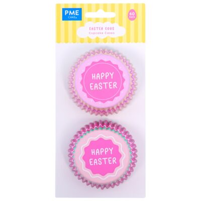 Pascua Cápsulas para Cupcakes forradas de Aluminio - Feliz Pascua, Set de 60