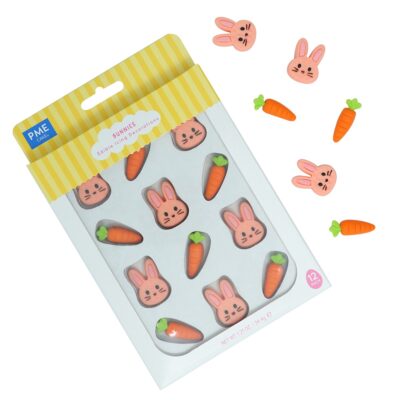 Pascua Decoraciones Comestibles de Azúcar - Conejitos, Set de 12