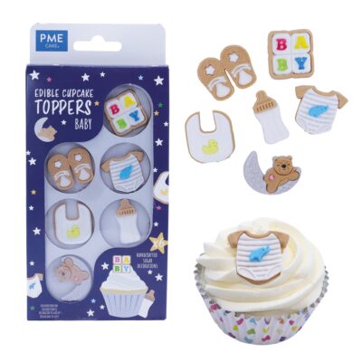 Adornos Comestibles para Cupcakes, Bebé, Pk/6<br>