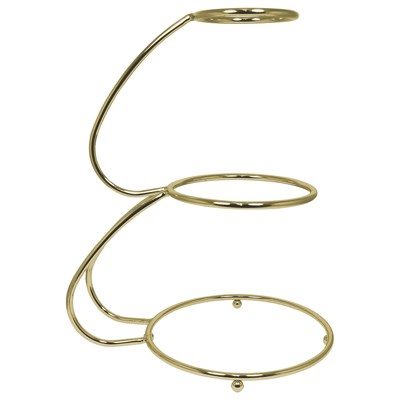 Soporte Dorado para Pasteles de 3 Niveles en forma de E