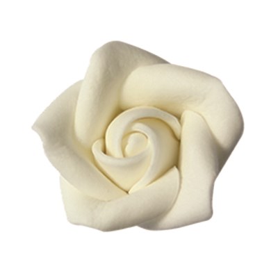 Decoraciones de Azúcar Hechas a Mano - Rosa Blanca Mediana, Pack de 32  (32mm / 1.26” )
