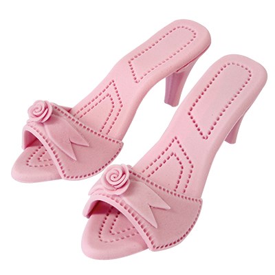 Decoraciones de Azúcar- Zapatos de Mujer Rosas (Paquete de 2)