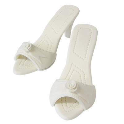 Decoraciones de Azúcar- Zapatos de Mujer Blancos (Paquete de 2)