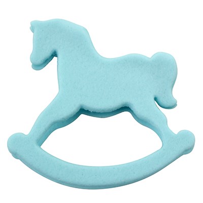 Decoraciones de Azúcar- Caballo Balancín Azul