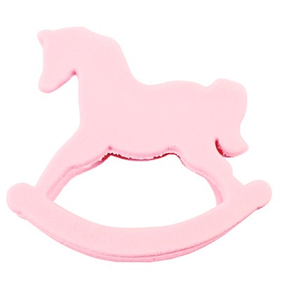 Decoraciones de Azúcar- Caballo Balancín Rosa