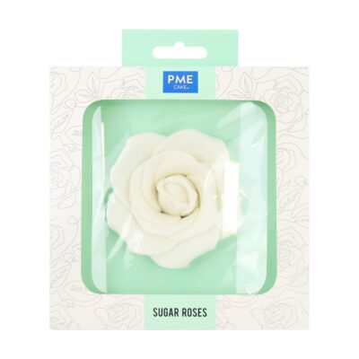 Rosa blanca de azúcar, 90mm