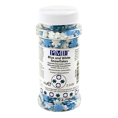 Decoraciones - Copos de Nieve Azules y Blancos (60 g / 2,11 oz)