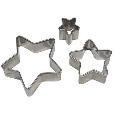 Cortadores de Estrella de Acero Inoxidable PME, Juego de 3
