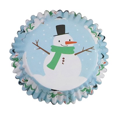 Cápsulas Forradas de Aluminio - Muñeco de Nieve, Pack de 30