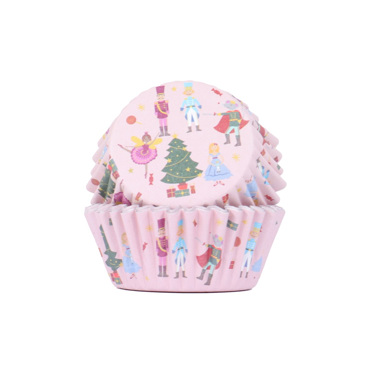 Cápsulas para Cupcakes con Forro de Aluminio - Cascanueces de Navidad Pk/30<br>