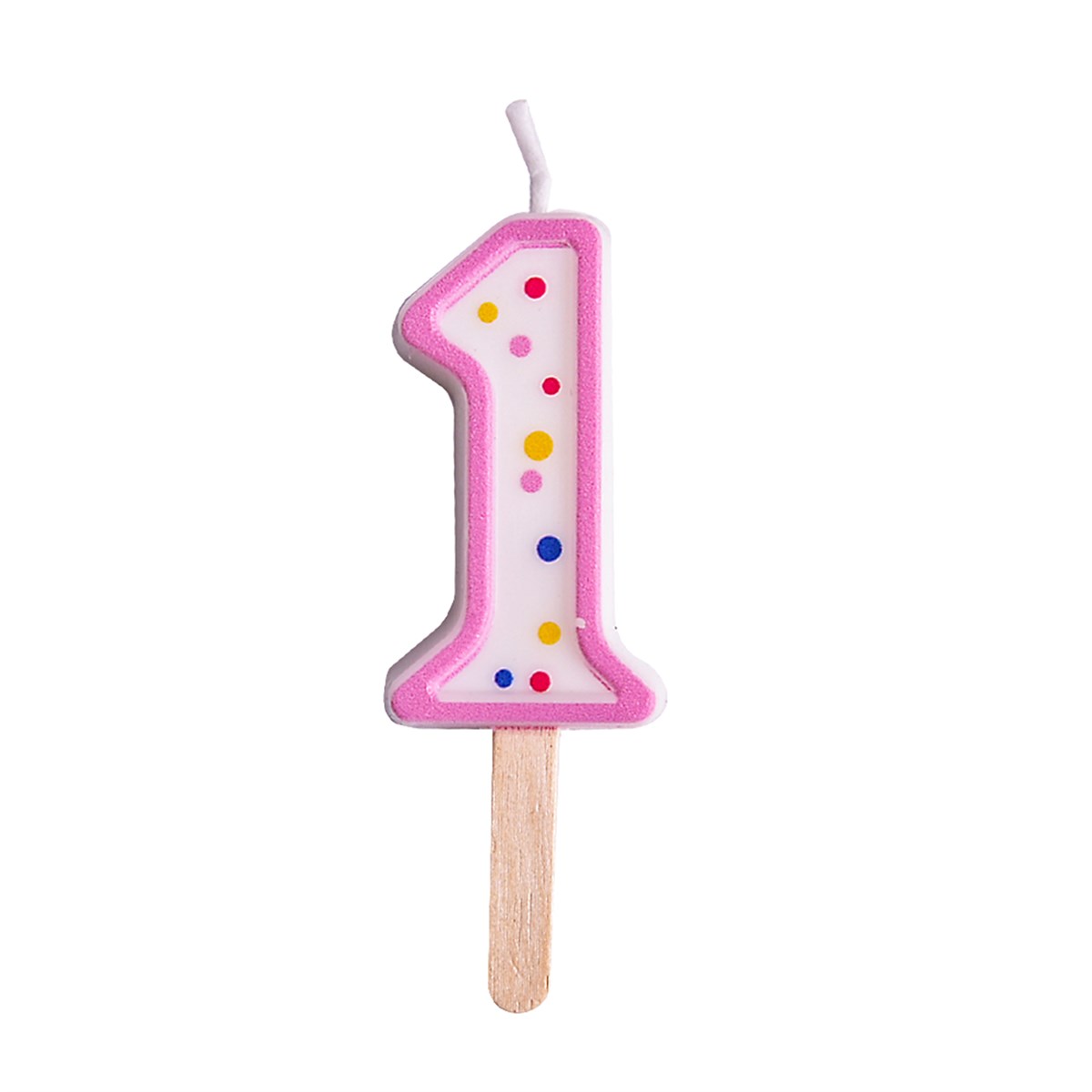 Vela Rosa de Número 1 PME, Tamaño Pequeña