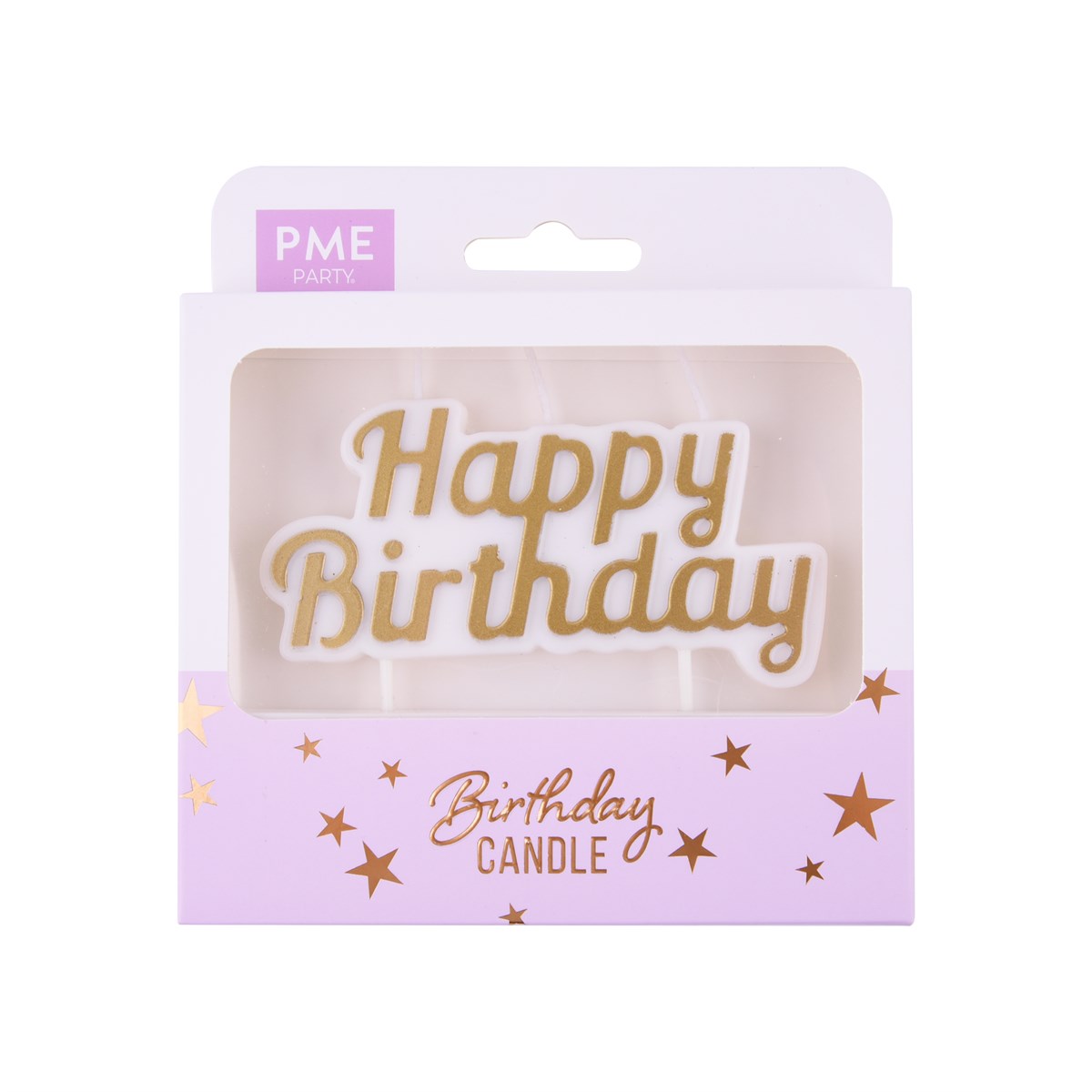 Adorno para Vela - Feliz Cumpleaños Oro<br>
