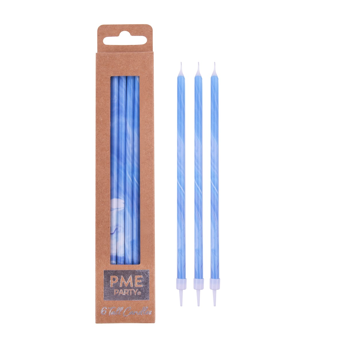Velas Altas - Mármol Azul Pk/6<br>