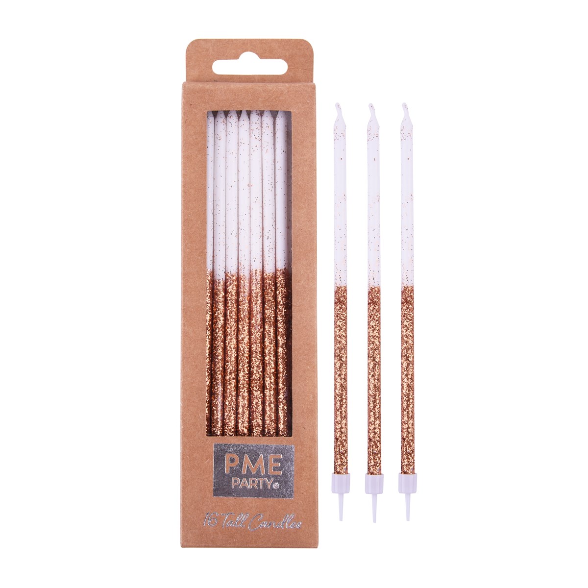 Velas Altas - Purpurina Oro Rosa Pk/16