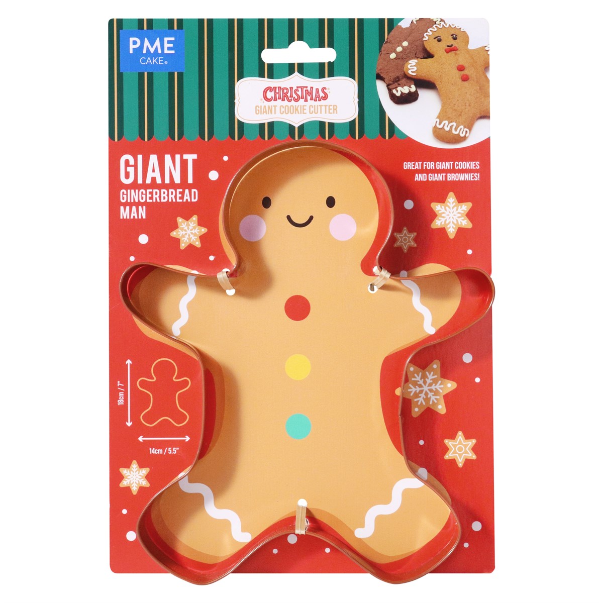 Navidad Cortador de Galletas Gigante - Hombre de Jengibre (18cm / 7")
