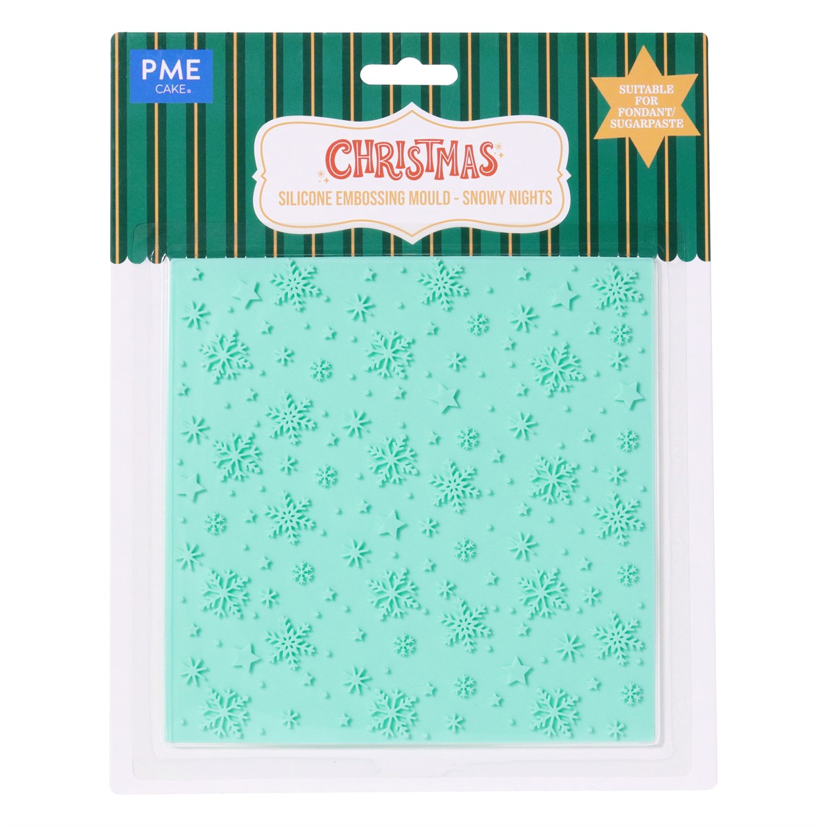 Navidad Tapete en Relieve de Fondant - Noches Nevadas