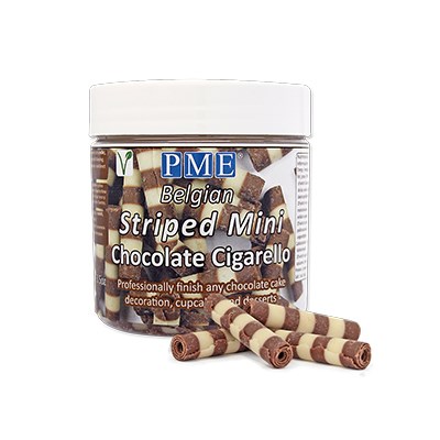 Virutas Rizos de Chocolate - Cigarrillos a Rayas Mini (100g)