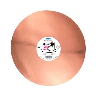 Bandeja Espejo para Tarta - Redonda Oro Rosa 305 mm (12 Pulgadas), Paquete de 3