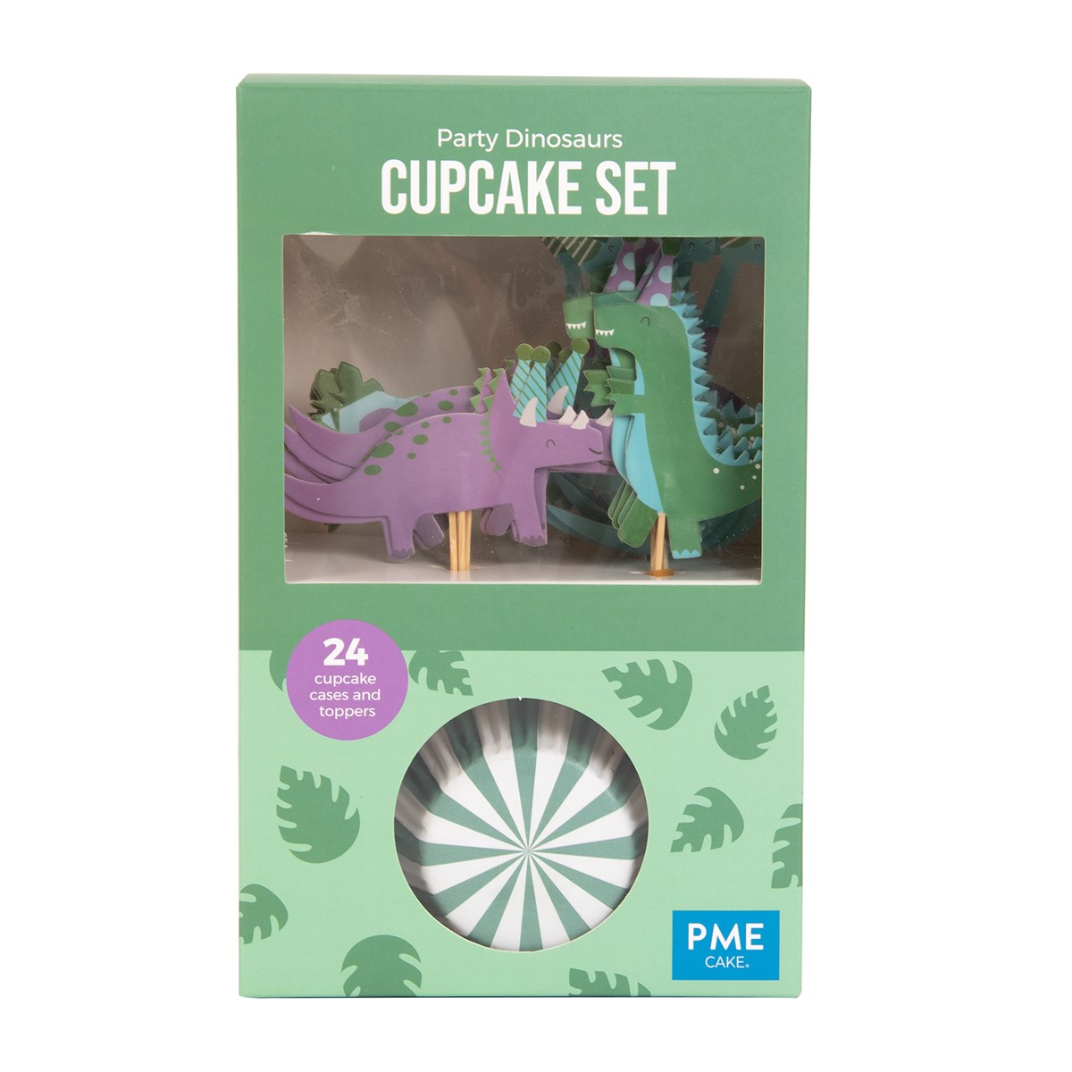 Set de Cupcakes - Fiesta de Dinosaurios (24 estuches y toppers)