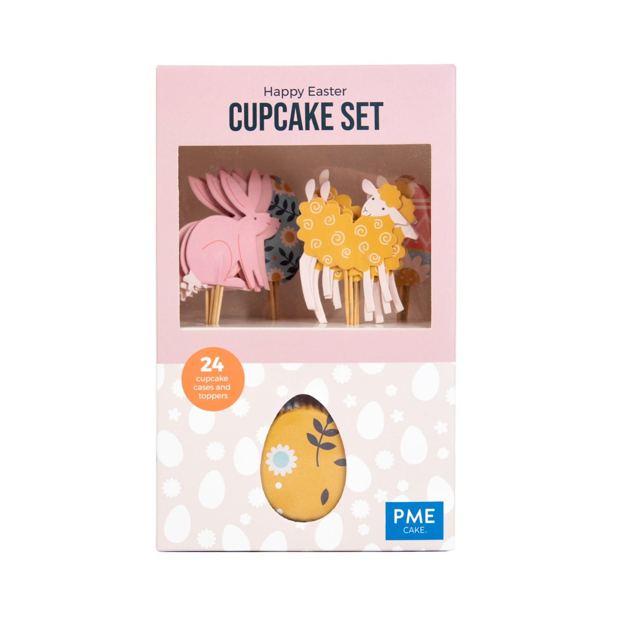 Set de Cupcakes - Feliz Pascua (24 estuches y toppers)