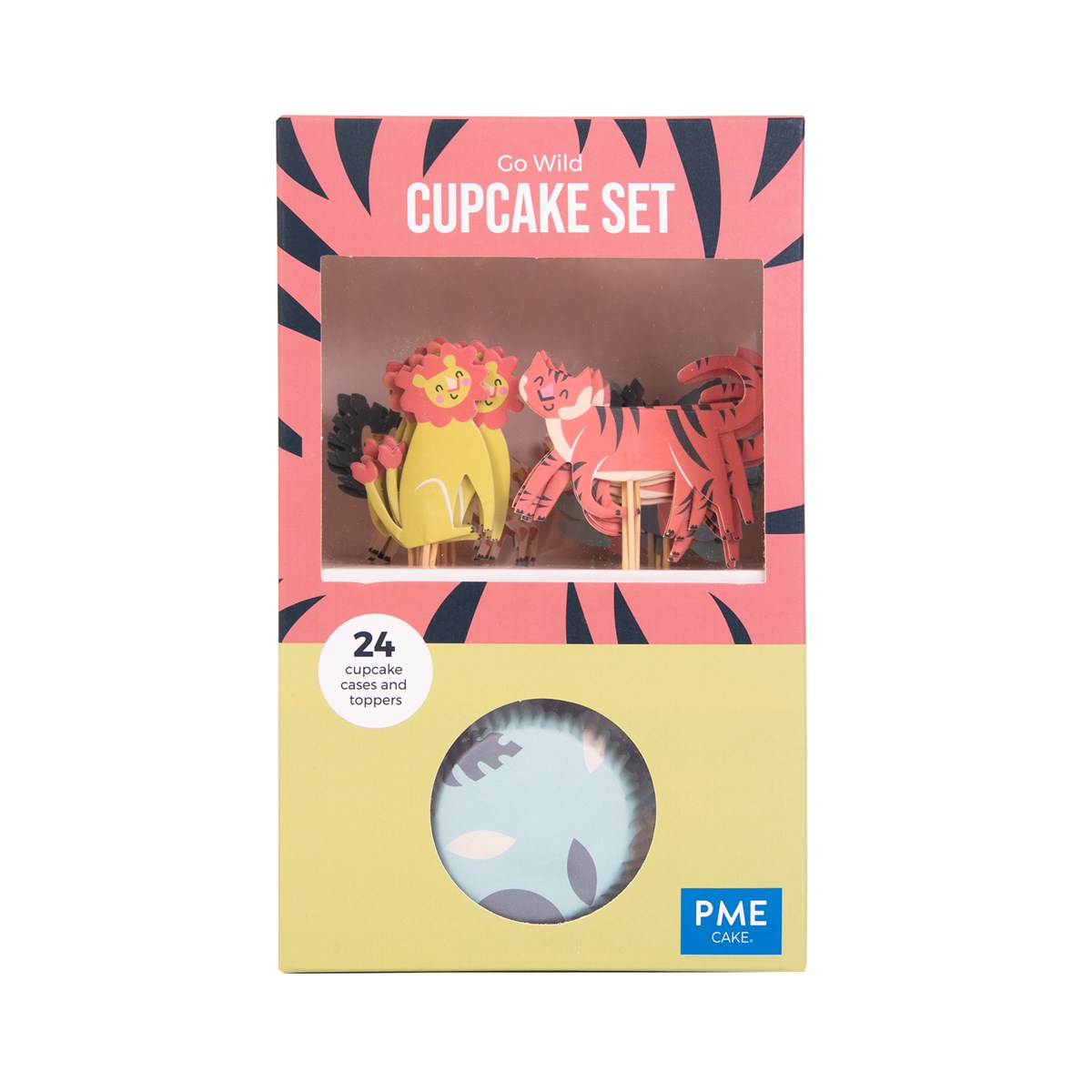 Set de Cupcakes - Go Wild Safari Animals (24 estuches y toppers)