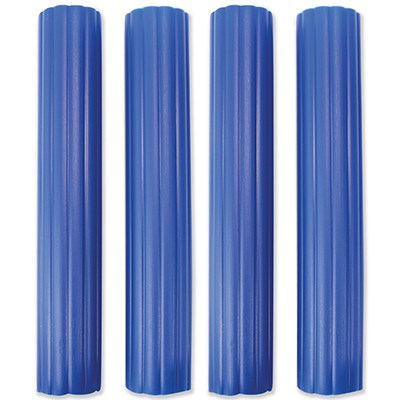 Pilares Huecos de Plástico Azul, Paquete de 4