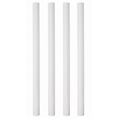 Pilares Huecos de Plástico Blanco, Paquete de 4