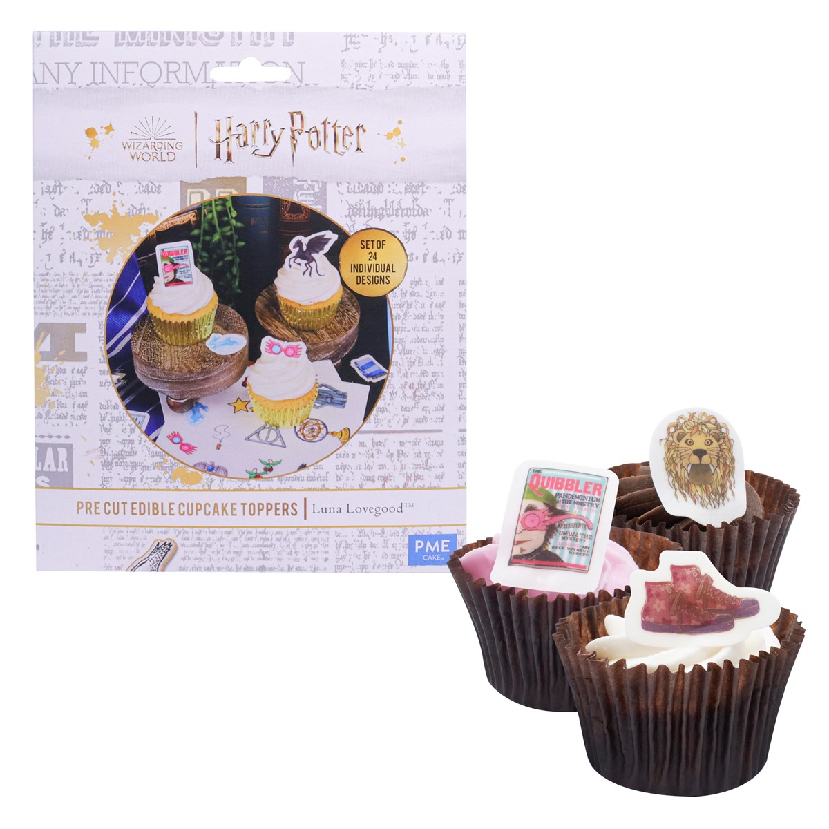 Harry Potter Toppers para Cupcakes de Papel de Azúcar, Set de 24, Luna Lovegood