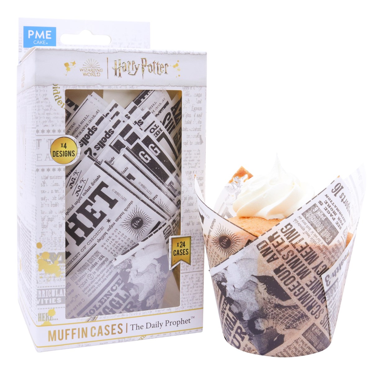Harry Potter Tulipas para Muffins, Set de 24, The Daily Prophet