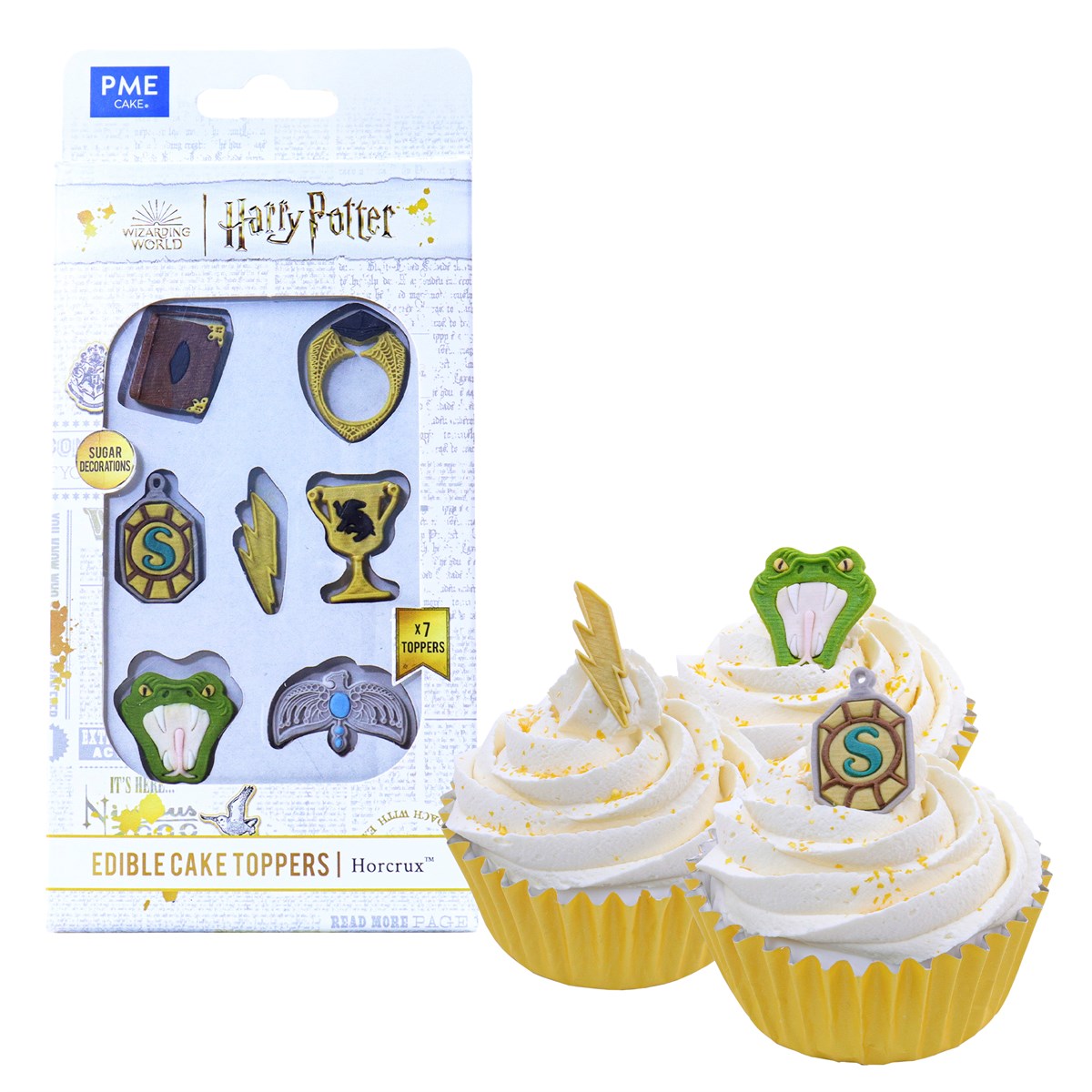 Harry Potter Set de 7 Toppers Comestibles para Cupcakes, Horcrux