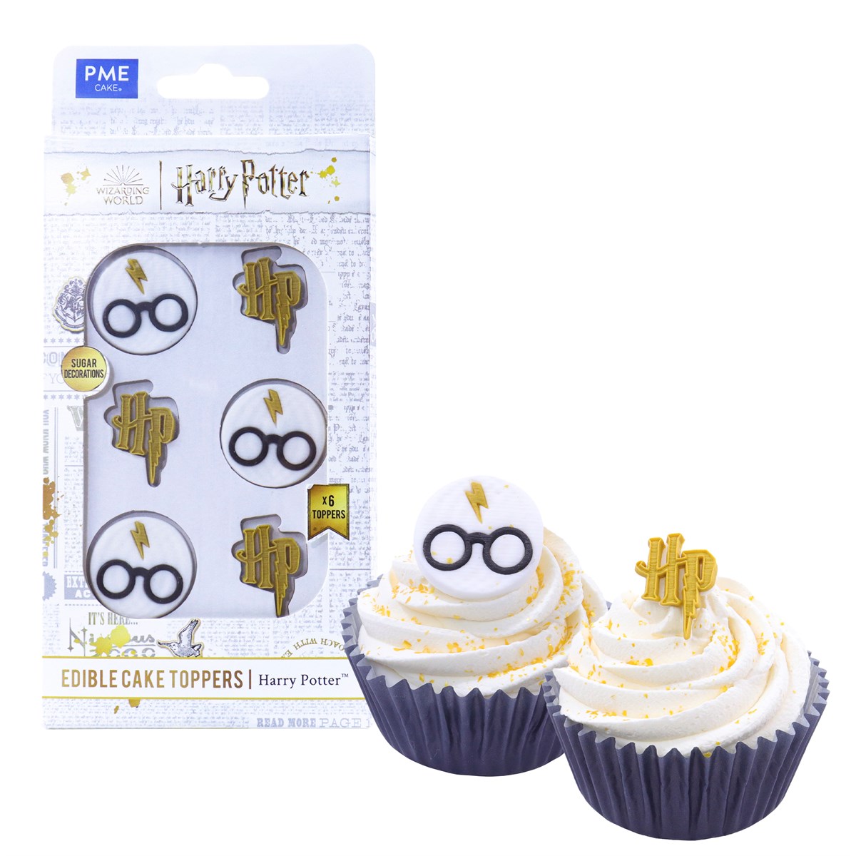 Harry Potter Set de 6 Toppers Comestibles para Cupcakes