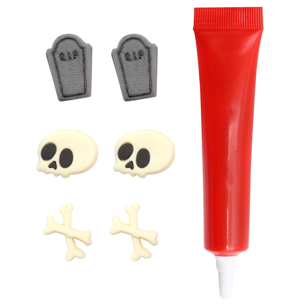 Halloween Kit para Decorar Cupcakes - Cementerio Macabro