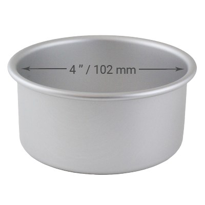 Molde para Pastel Redondo de Aluminio Anodizado con Base Extraíble Ø 102 mm