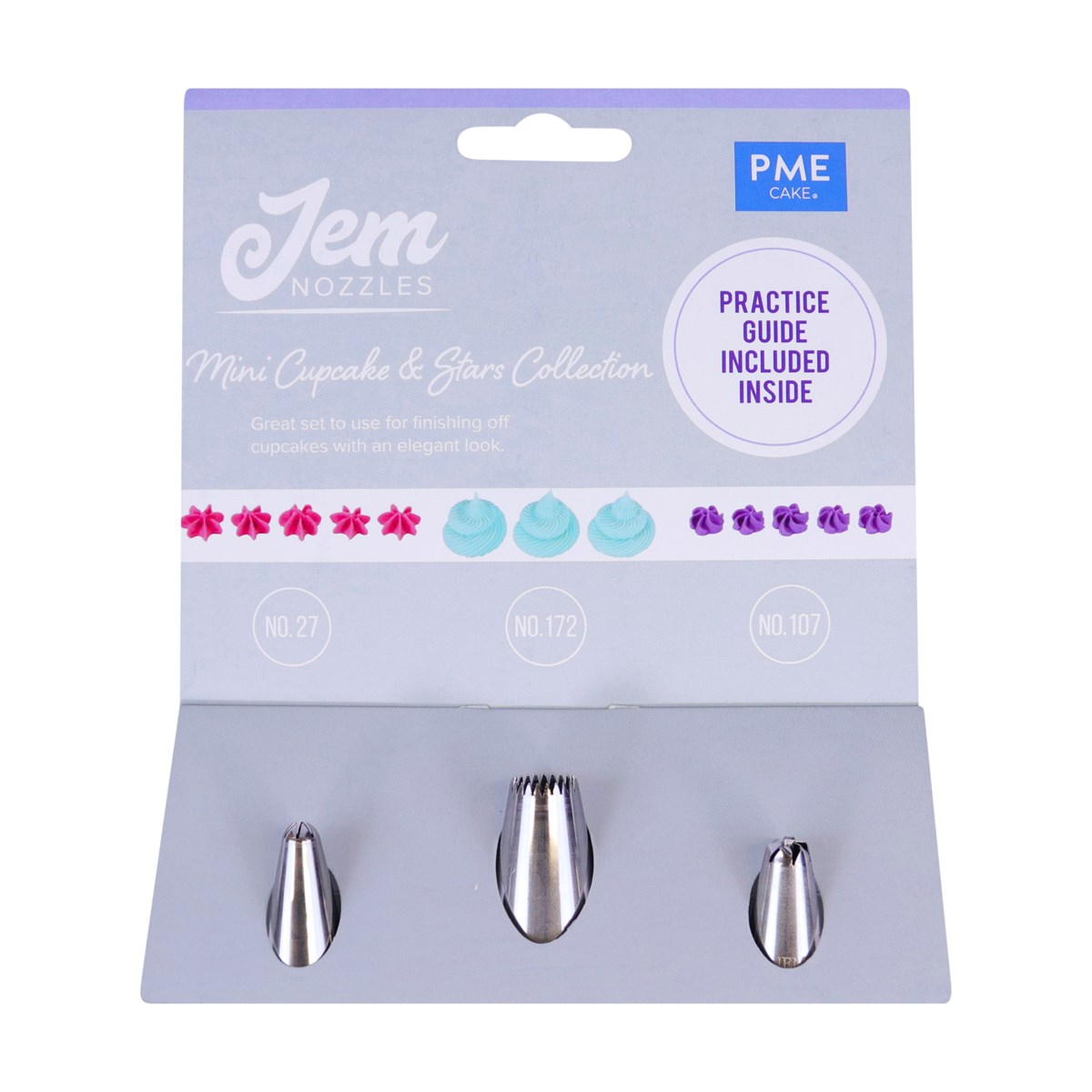 Jem Set de Boquillas – Mini Cupcakes y Estrellas, Pack de 3