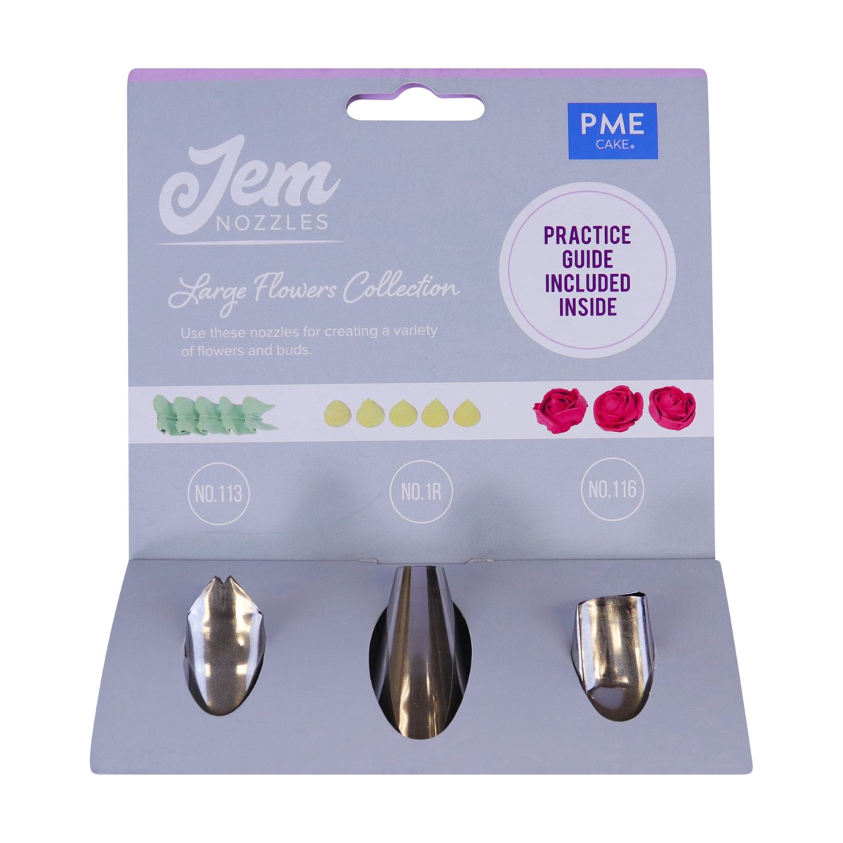 Jem Set de Boquillas – Flores Grandes, Pack de 3