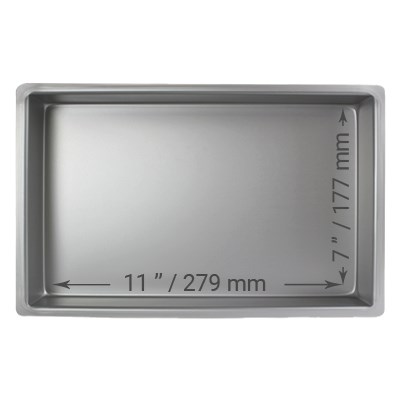 Molde Rectangular de Aluminio Anodizado para Brownies 279 x 177 mm