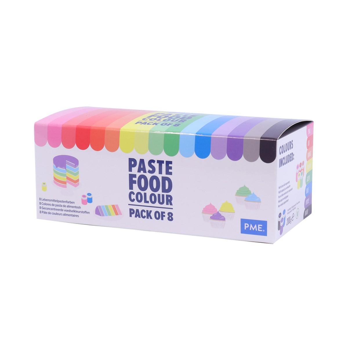 Colorante Alimentario en Pasta - Set de 8 (200g)