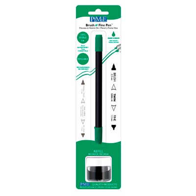 Pincel y Rotulador Fino Verde Oscuro