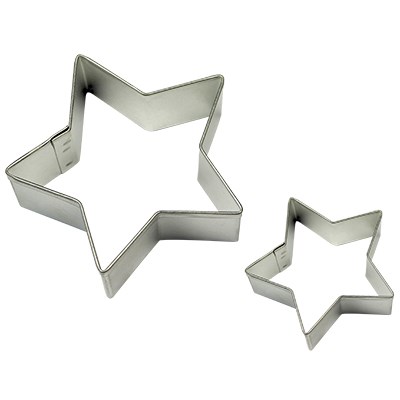 Cortadores para Pasteles y Galletas en forma de Estrella PME, Tamaños Grande y Pequeño, Juego de 2