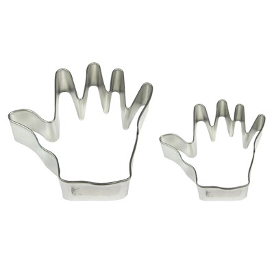 Cortadores para Pasteles y Galletas en forma de Mano PME, Tamaños Grande y Pequeño, Juego de 2