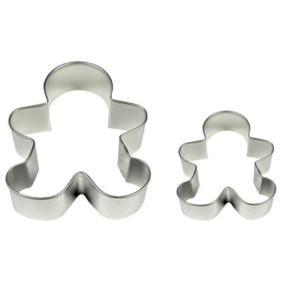 Cortadores para Pasteles y Galletas en forma de Hombre de Pan de Jengibre PME, Tamaños Grande y Pequeño, Juego de 2