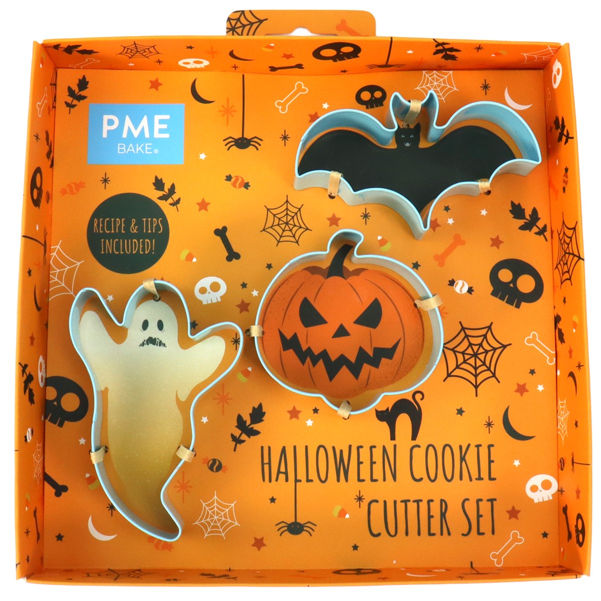 Set de 3 cortadores de galletas de Halloween